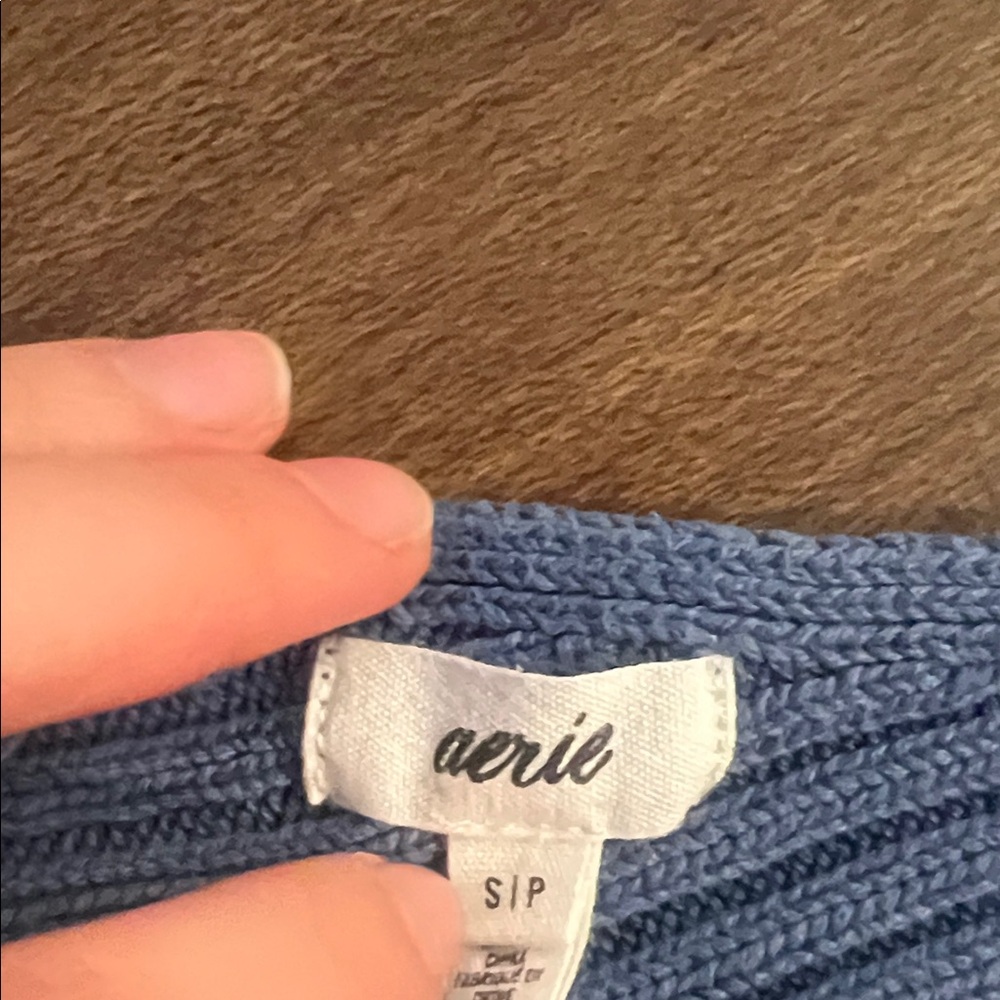 Aerie Blue Ribbed Lounge Set - Picture 4 of 7
